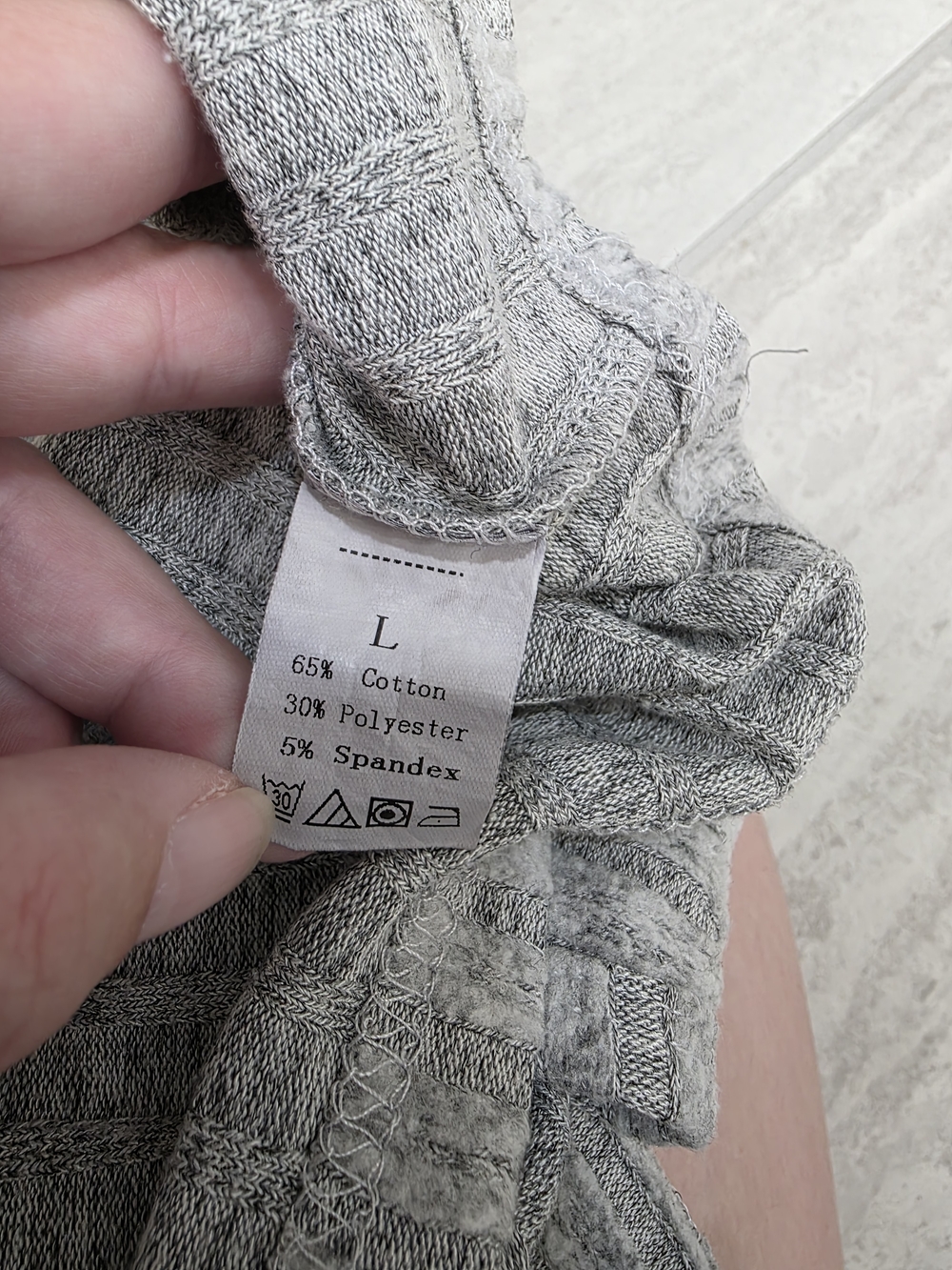 SHEIN Gray Ribbed Knit Tank Crop Top - Picture 3 of 4